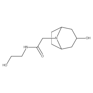 8-Azabicyclo[3.2.1]octane-8-acetamide, 3-hydroxy-N-(2-hydroxyethyl)- Structure
