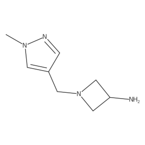 1-[(1-methyl-1H-pyrazol-4-yl)methyl]azetidin-3-amine结构式