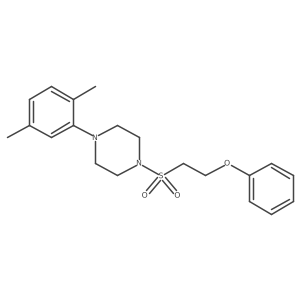 1-(2,5-Dimethylphenyl)-4-((2-phenoxyethyl)sulfonyl)piperazine Structure
