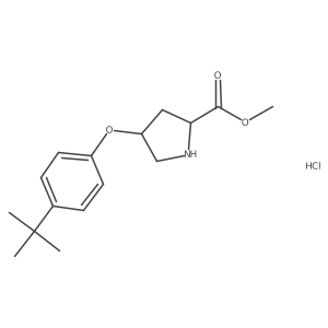 Methyl (2S,4S)-4-[4-(tert-butyl)phenoxy]-2-pyrrolidinecarboxylate hydrochloride结构式