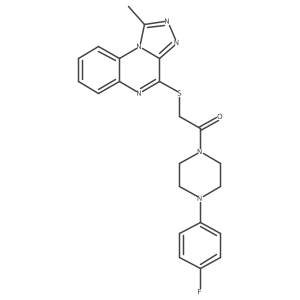 4-({2-[4-(4-Fluorophenyl)piperazin-1-yl]-2-oxoethyl}thio)-1-methyl[1,2,4]triazolo[4,3-a]quinoxaline结构式