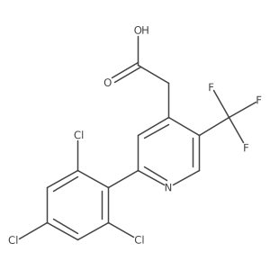 2-(2,4,6-Trichlorophenyl)-5-(trifluoromethyl)pyridine-4-acetic acid结构式
