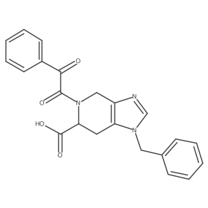 1-benzyl-5-(2-oxo-2-phenylacetyl)-6,7-dihydro-4H-imidazo[4,5-c]pyridine-6-carboxylic acid结构式