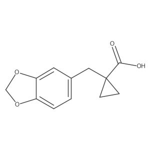 1-[(1,3-Dioxaindan-5-yl)methyl]cyclopropane-1-carboxylic acid Structure