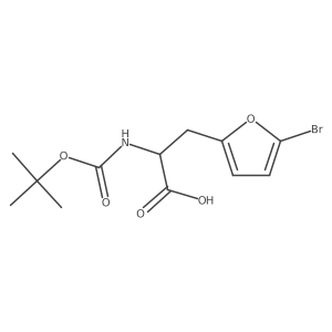 3-(5-bromo-2-furyl)-2-(tert-butoxycarbonylamino)propanoic acid Structure