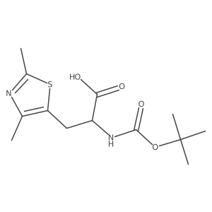 2-{[(Tert-butoxy)carbonyl]amino}-3-(dimethyl-1,3-thiazol-5-yl)propanoic acid Structure