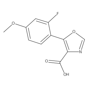 5-(2-Fluoro-4-methoxyphenyl)-4-oxazolecarboxylic acid结构式
