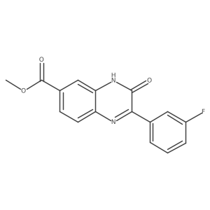 methyl 2-(3-fluorophenyl)-3-oxo-4H-quinoxaline-6-carboxylate结构式