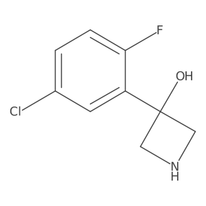 3-(5-Chloro-2-fluorophenyl)azetidin-3-ol结构式