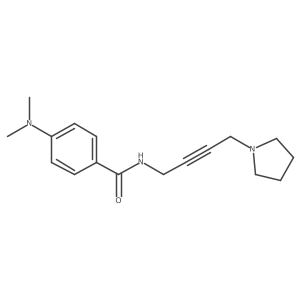 4-(dimethylamino)-N-(4-pyrrolidin-1-ylbut-2-ynyl)benzamide结构式