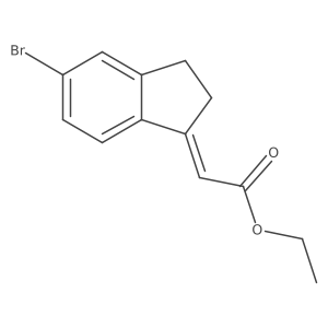 Ethyl 2-[(1E)-5-bromo-2,3-dihydro-1H-inden-1-ylidene]acetate Structure