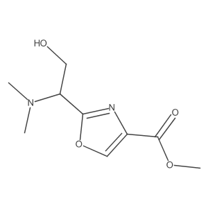 (S)-methyl 2-(1-(dimethylamino)-2-hydroxyethyl)oxazole-4-carboxylate结构式
