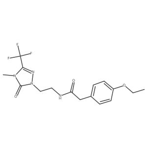 2-(4-ethoxyphenyl)-N-[2-[4-methyl-5-oxo-3-(trifluoromethyl)-1,2,4-triazol-1-yl]ethyl]acetamide Structure