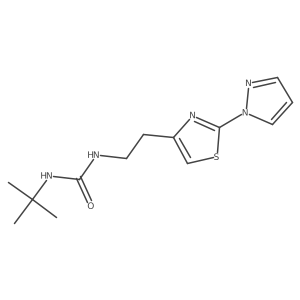1-(2-(2-(1H-pyrazol-1-yl)thiazol-4-yl)ethyl)-3-(tert-butyl)urea Structure