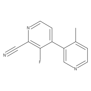 3'-Fluoro-4-methyl-3,4'-bipyridine-2'-carbonitrile Structure