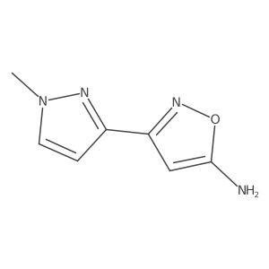 3-(1-Methyl-1H-pyrazol-3-yl)isoxazol-5-amine结构式