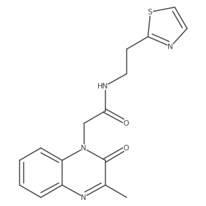 2-[3-methyl-2-oxo-1(2H)-quinoxalinyl]-N-[2-(1,3-thiazol-2-yl)ethyl]acetamide Structure