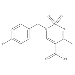 2-(4-fluorobenzyl)-5-methyl-2H-1,2,6-thiadiazine-4-carboxylic acid 1,1-dioxide结构式
