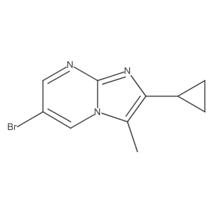 6-Bromo-2-cyclopropyl-3-methylimidazo[1,2-a]pyrimidine结构式