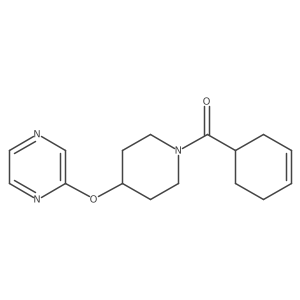 Cyclohex-3-en-1-yl(4-(pyrazin-2-yloxy)piperidin-1-yl)methanone结构式
