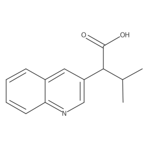 3-Methyl-2-(quinolin-3-yl)butanoic acid结构式