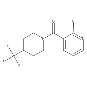 2-Chloro-3-[4-(trifluoromethyl)piperidine-1-carbonyl]pyridine结构式