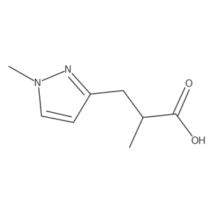 2-methyl-3-(1-methyl-1H-pyrazol-3-yl)propanoic acid结构式