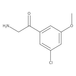 2-Amino-1-(3-chloro-5-methoxyphenyl)ethan-1-one结构式