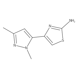 4-(1,3-dimethyl-1H-pyrazol-5-yl)-1,3-thiazol-2-amine Structure
