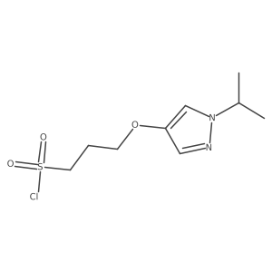 3-{[1-(propan-2-yl)-1H-pyrazol-4-yl]oxy}propane-1-sulfonyl chloride Structure