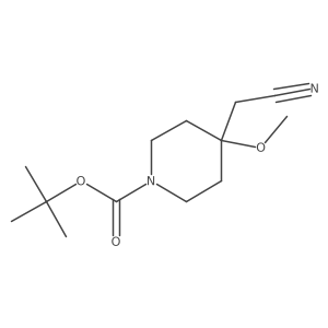 tert-Butyl 4-(cyanomethyl)-4-methoxypiperidine-1-carboxylate结构式