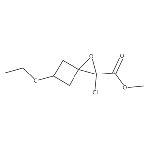 Methyl 2-chloro-5-ethoxy-1-oxaspiro[2.3]hexane-2-carboxylate结构式