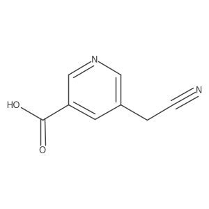5-(Cyanomethyl)-3-pyridinecarboxylic acid结构式
