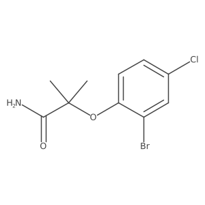 2-(2-Bromo-4-chlorophenoxy)-2-methylpropanamide Structure