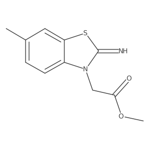 Methyl 2-(2-imino-6-methyl-2,3-dihydro-1,3-benzothiazol-3-yl)acetate Structure