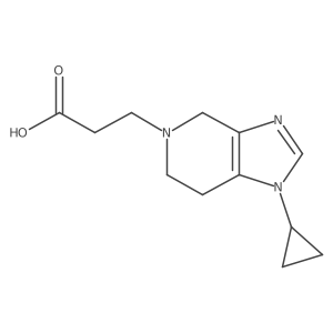 3-(1-Cyclopropyl-6,7-dihydro-1H-imidazo[4,5-c]pyridin-5(4H)-yl)propanoic acid Structure