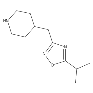 5-Isopropyl-3-(piperidin-4-ylmethyl)-1,2,4-oxadiazole结构式