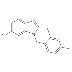 6-Bromo-1-(2,4-difluorobenzyl)-1H-indole结构式