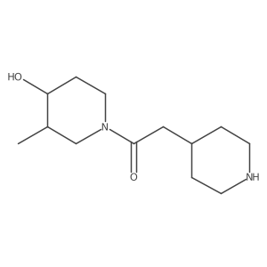 1-(4-Hydroxy-3-methylpiperidin-1-yl)-2-(piperidin-4-yl)ethan-1-one Structure
