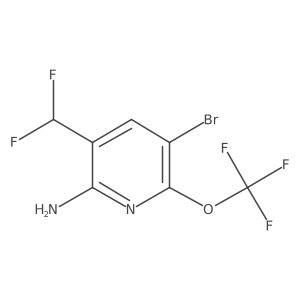 5-Bromo-3-(difluoromethyl)-6-(trifluoromethoxy)pyridin-2-amine Structure