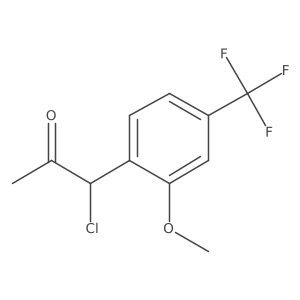 COc1cc(C(F)(F)F)ccc1C(Cl)C(C)=O结构式