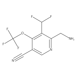 2-(Aminomethyl)-5-cyano-3-(difluoromethyl)-4-(trifluoromethoxy)pyridine结构式