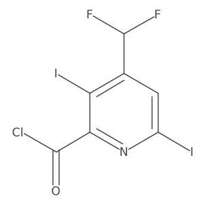 4-(Difluoromethyl)-3,6-diiodopicolinoyl chloride Structure