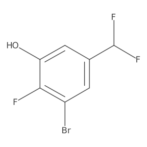 3-Bromo-4-fluoro-5-hydroxybenzodifluoride Structure