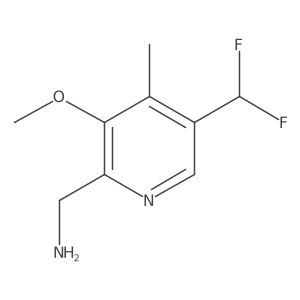 2-(Aminomethyl)-5-(difluoromethyl)-3-methoxy-4-methylpyridine结构式