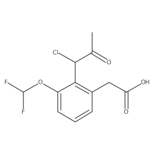 CC(=O)C(Cl)c1c(CC(=O)O)cccc1OC(F)F结构式