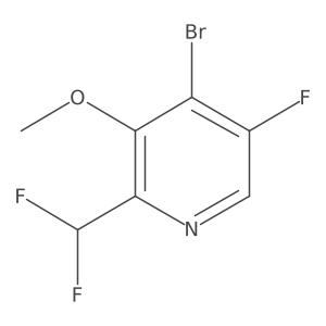 4-Bromo-2-(difluoromethyl)-5-fluoro-3-methoxypyridine Structure