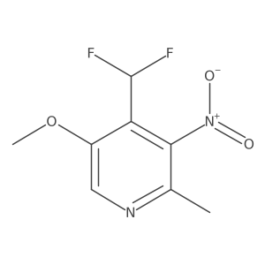 4-(Difluoromethyl)-5-methoxy-2-methyl-3-nitropyridine Structure