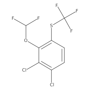 1,2-Dichloro-3-difluoromethoxy-4-(trifluoromethylthio)benzene结构式