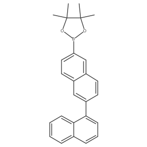 2-([1,2'-Binaphthalen]-6'-yl)-4,4,5,5-tetramethyl-1,3,2-dioxaborolane结构式